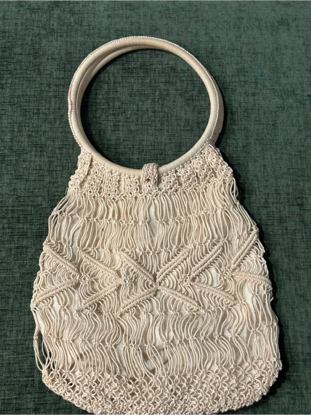 Title: Mora Girls Cream Macrame Boho beach bag